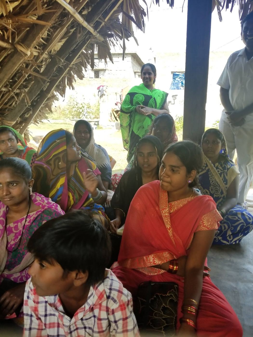 Women and children at an outreach gathering in India